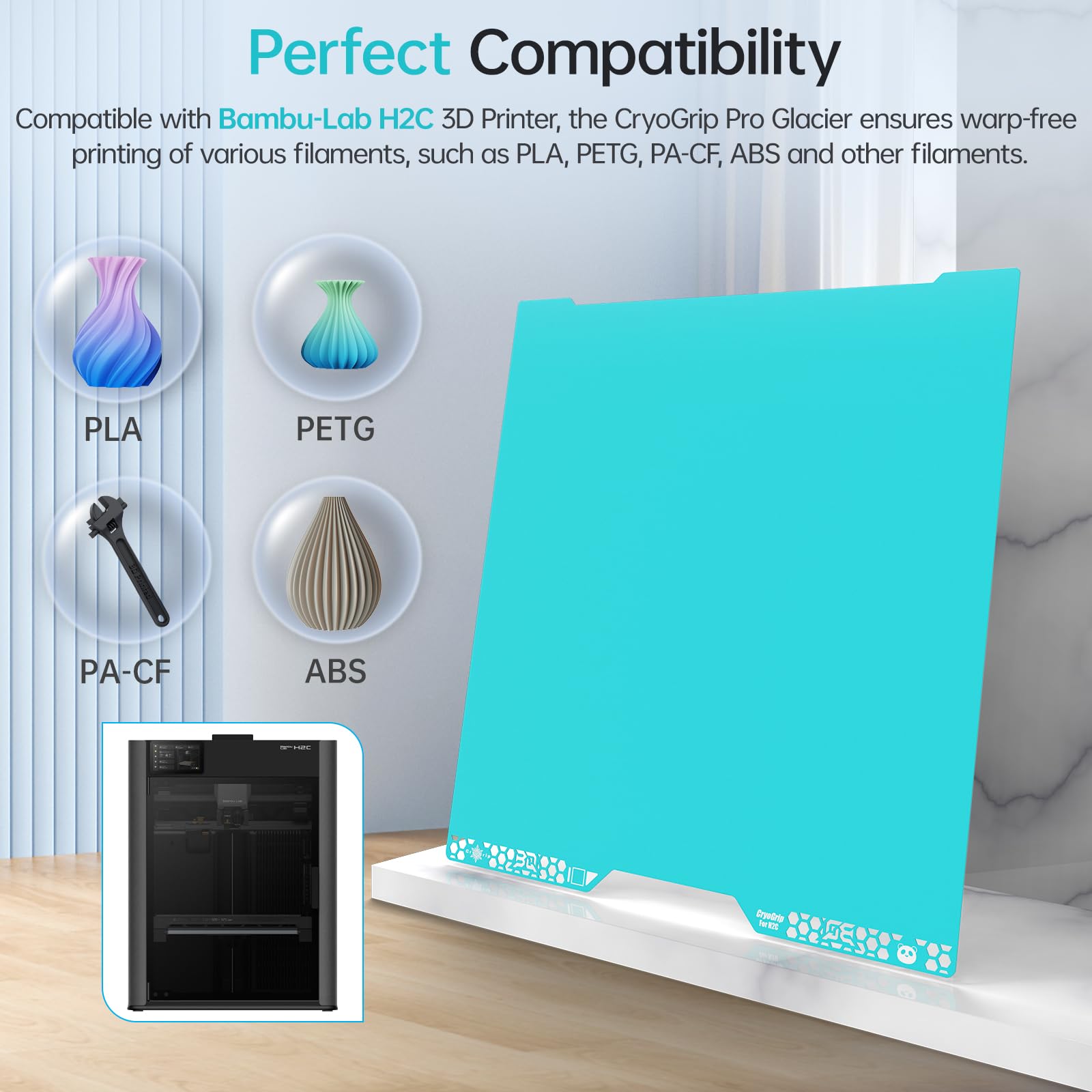 BIQU CryoGrip Pro Glacier Compatible with Bambu-Lab H2C 3D Printer